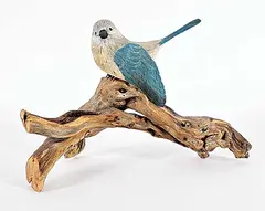 Untitled - Female Mountain Bird by Dick Goerg, wood carving, sold Dec 2023