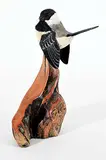 Dick Goerg, Untitled - Chickadee, wood carving
