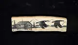 David Goldsmith, Flying South, 2007, scrimshaw on bone