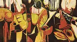 Leslie Frederick Graff, Untitled - Autumnal Abstract, colour silkscreen on paper