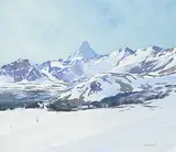 John William Harvie, Mt. Assiniboine from Sunshine, watercolour on paper