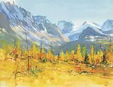 John William Harvie, Above Lake O'Hara, watercolour on paper