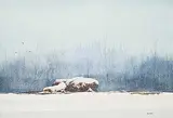Melvin George Heath, Untitled - Snowy Day, watercolour on paper