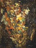 Hans Herold, Untitled - Autumnal Bouquet, 1971, oil on canvas board