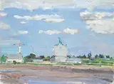 Clint Hunker, Cargill Elevator and Fertilizer Plant, Mid Summer, 2010, oil on canvas
