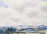 Alfred Crocker Leighton, Untitled - Looming Storm, watercolour on paper