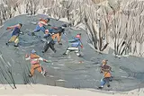 Luke Orton Lindoe, Untitled - Ice Skating Pond