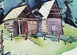 Luke Orton Lindoe, Untitled - Log Barn