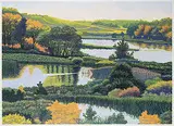 Gordon Mortensen, October #AP IX/XVI, 1983, colour wood block on paper