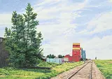 Jean Pilch, Beside the Tracks, 1993, coloured pastel pencil on paper