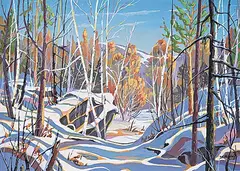 David Edward Ripley, Untitled - Quiet Winter, acrylic on wood board