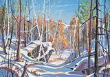 David Edward Ripley, Untitled - Quiet Winter, acrylic on wood board