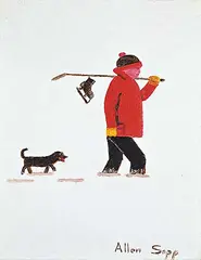Allen Sapp, Untitled - After Practice, acrylic on canvas