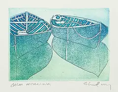 Calm Morning by Greg Shafley, colour etching on paper, sold Dec 2023