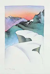 Robert William Sinclair, Mountain Walk, 1988, watercolour on paper