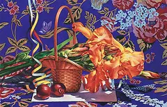 Wendy D. Thomas, Untitled - Plums and Spring Irises, watercolour and ink on paper