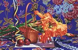 Wendy D. Thomas, Untitled - Plums and Spring Irises, watercolour and ink on paper