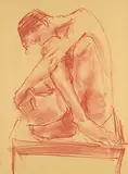Beverly Tosh, Figure Study, 1992, conte on paper