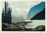 George Weber, Mt. Edith Cavell, Jasper National Park, Alberta, 1970, colour silkscreen on paper