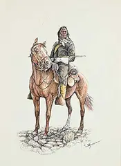 Jon M. Williams, The Scout, ink on paper