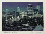 George Weber, Edmonton by Night #107/130, 1984, colour silkscreen on paper