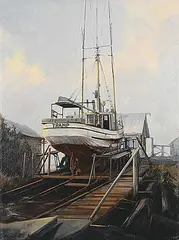 Tramp by Karl E. Wood, oil on canvas, sold Dec 2023