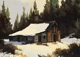 Karl E. Wood, Carmi B.C., oil on canvas board