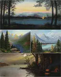 Maisie Wride, Group of 4 Works, pastel on paper