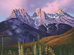 Roger D. Arndt, The Autumn Sisters, acrylic on wood board