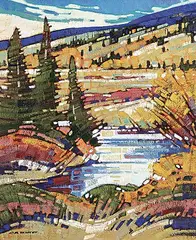 Cameron Bird, Bonaparte River Autumn, oil on canvas