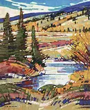 Cameron Bird, Bonaparte River Autumn, oil on canvas