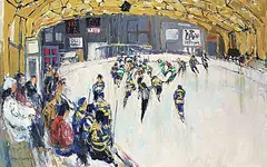 Molly Lamb Bobak, Old Timers, oil on canvas