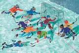 William Roy Brownridge, Untitled - Scramble at the Net