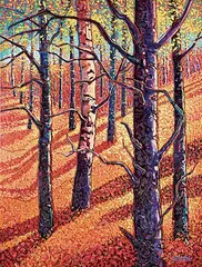 John H. Burrow, Deep Forest, acrylic on canvas