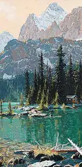Misty Peaks by Horace Champagne, 2002, pastel on paper, sold Nov 2023