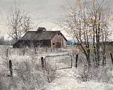 Tinyan Chan, Untitled - Old Barn, oil on canvas