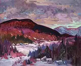 Bruno Cote, March 'Petite Nation', oil on wood board