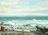 Duncan MacKinnon Crockford, Untitled - Driftwood on the Shore