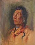 Nicholas Raphael de Grandmaison, Untitled - Portrait of Man with Ochre Necktie