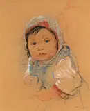 Nicholas Raphael de Grandmaison, Untitled - Young Child with Bonnet
