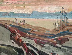 Robert Genn, Evening, Lund, oil on canvas board