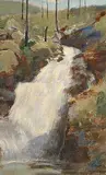 John A. Hammond, Falls at Nelson B.C., 1910, oil on paper board