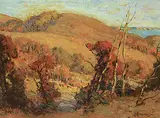 James Henderson, Untitled - Autumn Hills, oil on canvas