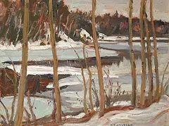 A. Y. Jackson, Madawaska River at Calabogie, Ont., oil on wood board