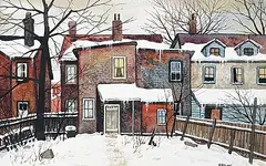 John Kasyn, Back of Berkeley St., watercolour on paper