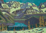 Illingworth Kerr, Study for O'Hara Nocturne #2, 1983, oil on canvas board