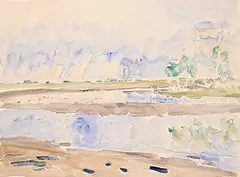 Dorothy Knowles, Untitled - Prairie Pools, 1975, watercolour on paper