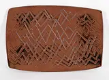 Luke Orton Lindoe, Untitled - Brown Zig Zag Platter