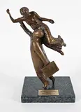 William Hadd McElcheran, Untitled - Business Man and Spirit, bronze sculpture