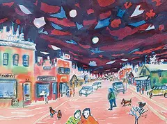 Janet Mitchell, The Evening of the Full Moon, 1980, watercolour on paper